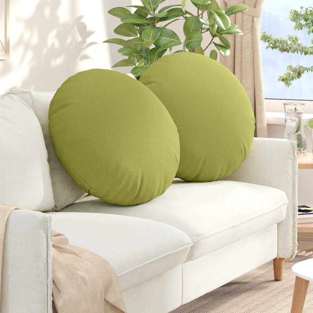 Coussins d'assise 2 pcs Vert clair Ø80 x 29 cm Tissu