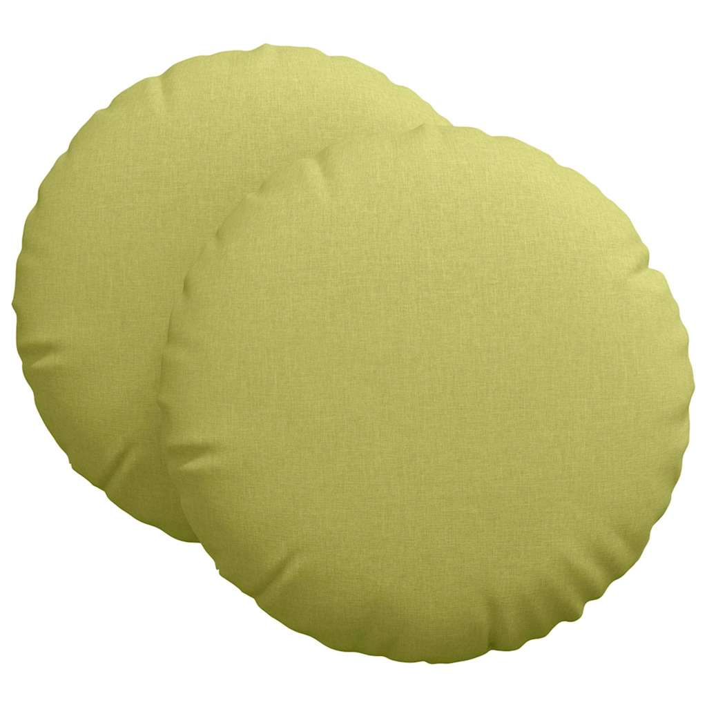 Coussins d'assise 2 pcs Vert clair Ø80 x 29 cm Tissu