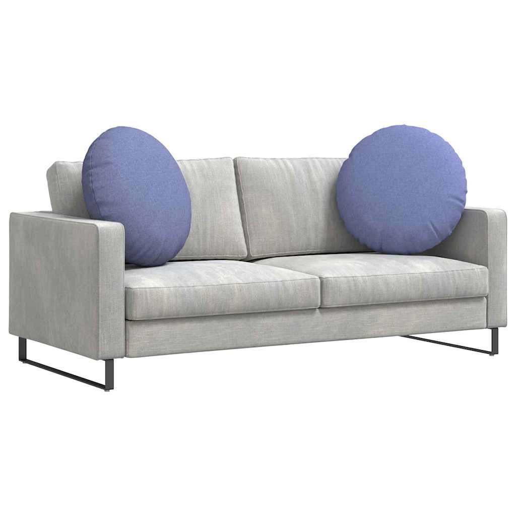 Coussins de sol 2 pièces Jean bleu Ø80 x 29 cm Tissu