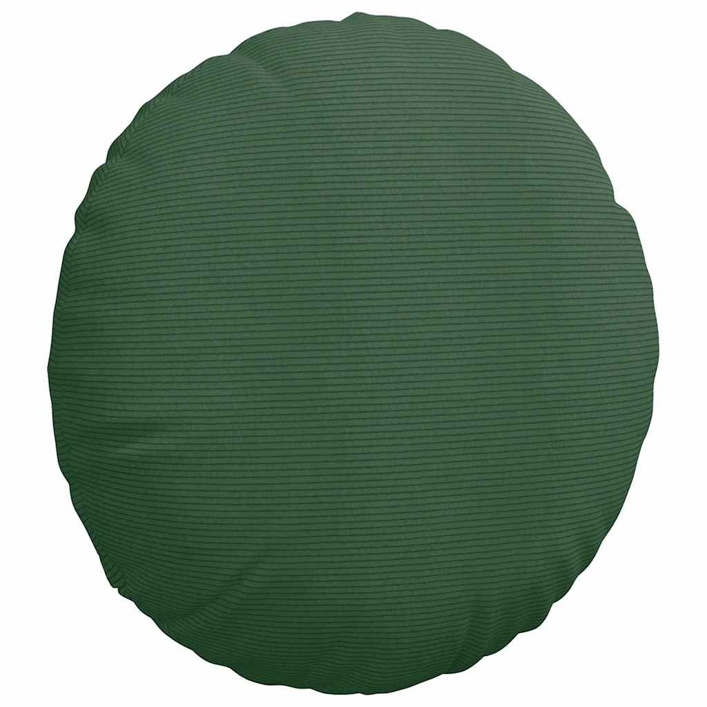 Seat cushions 2 pcs Dark green Ø 80 cm Corduroy