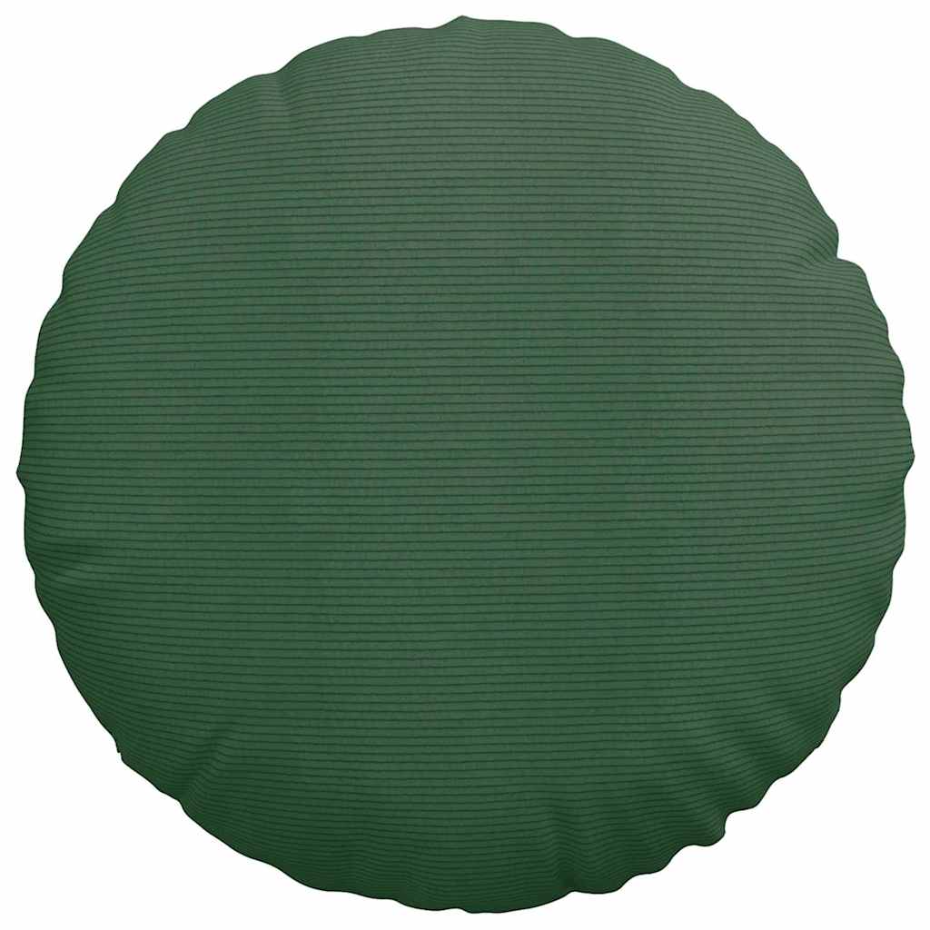 Seat cushions 2 pcs Dark green Ø 80 cm Corduroy