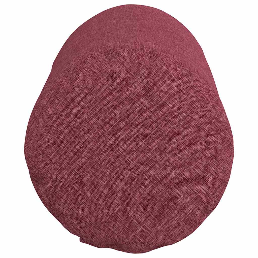 Coussins traversins 2 pièces bordeaux Ø 15 x 40 cm tissu