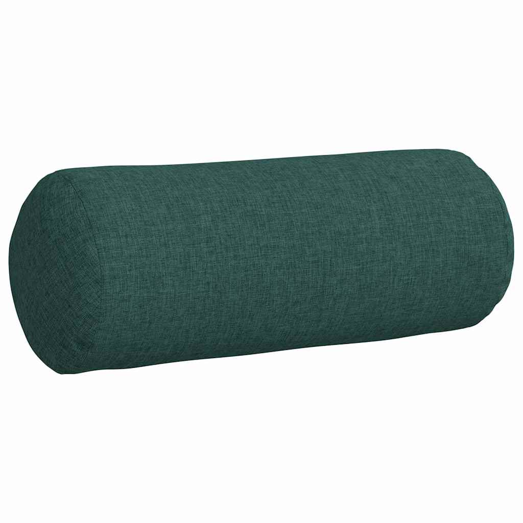 Bolster Cushions 2 Pieces Dark Green Ø 15 x 40 cm Fabric