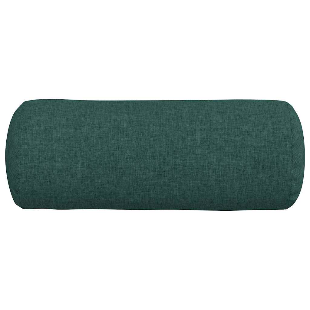 Bolster Cushions 2 Pieces Dark Green Ø 15 x 40 cm Fabric