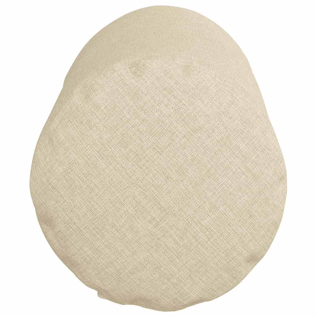 Coussins traversins 2 pièces crème Ø 15 x 40 cm tissu