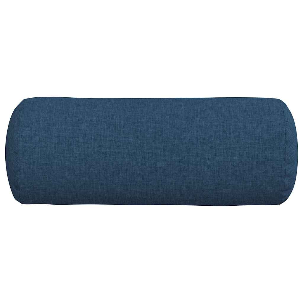 Traversins 2 pièces bleu Ø 15 x 40 cm tissu