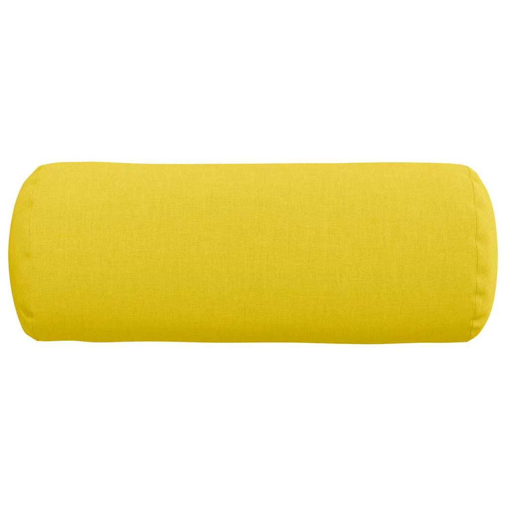 Traversins 2 pièces Jaune clair Ø 15 x 40 cm Tissu