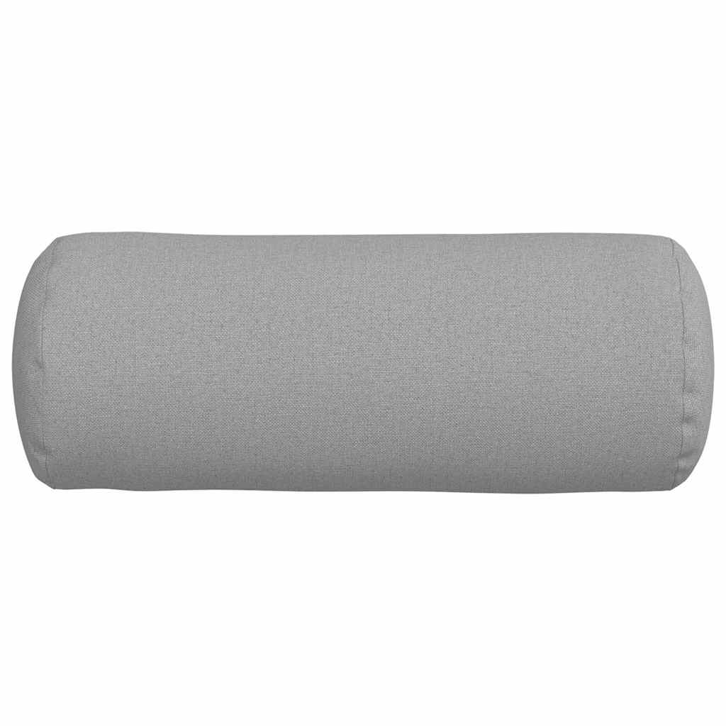 Bolster Cushions 2 Pack Cloud Gray Ø 15 x 40 cm Fabric