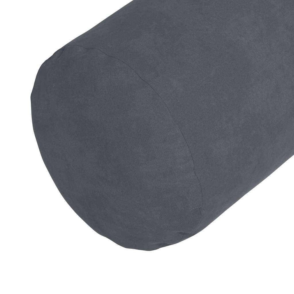 Traversin 2 pièces gris foncé Ø 15 x 40 cm en velours côtelé