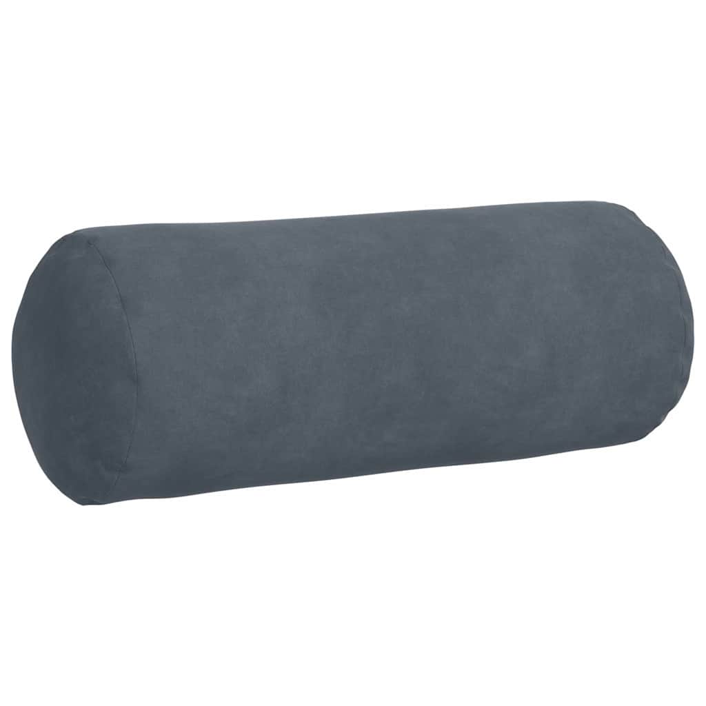 Traversin 2 pièces gris foncé Ø 15 x 40 cm en velours côtelé