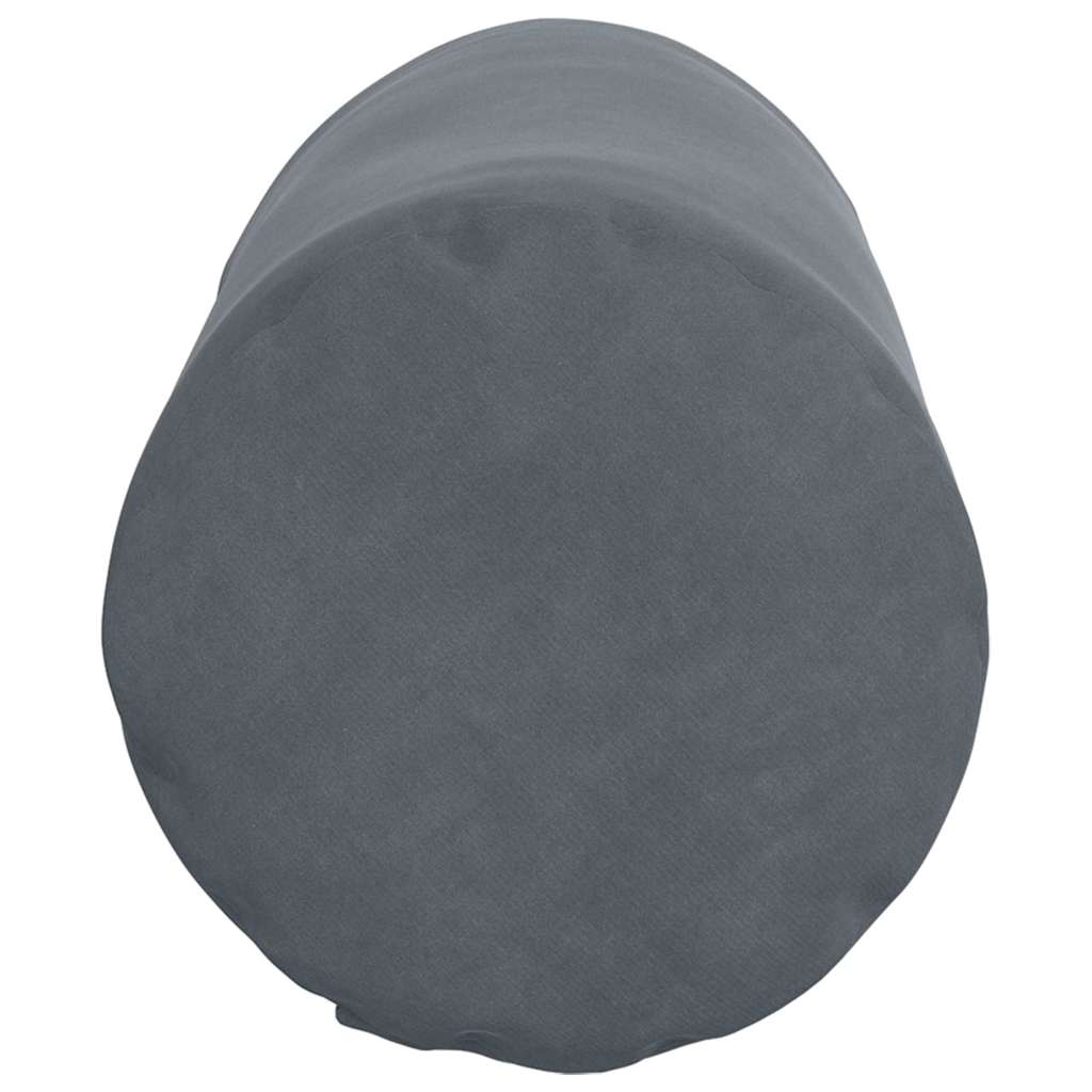 Traversin 2 pièces gris foncé Ø 15 x 40 cm en velours côtelé
