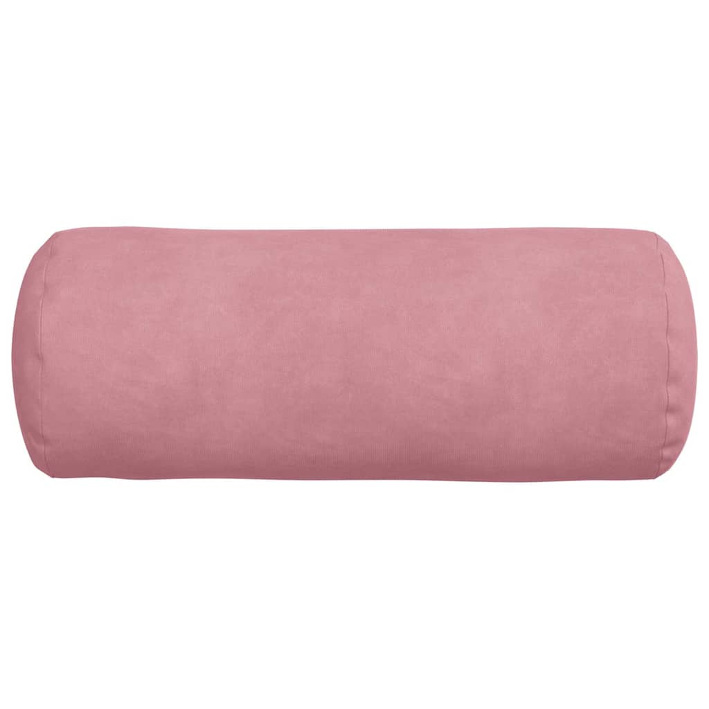 Bolster Cushions 2 Pieces Pink Ø 15 x 40 cm Corduroy Fabric