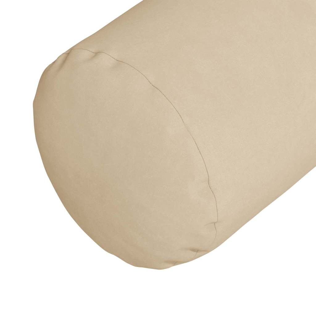 Traversins 2 pièces crème Ø 15 x 40 cm tissu microfibre