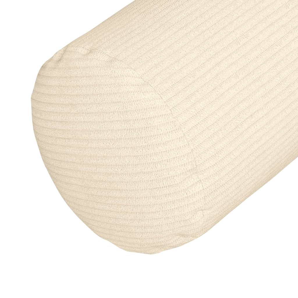 Traversin 2 pièces Crème Ø 15 x 40 cm Tissu côtelé