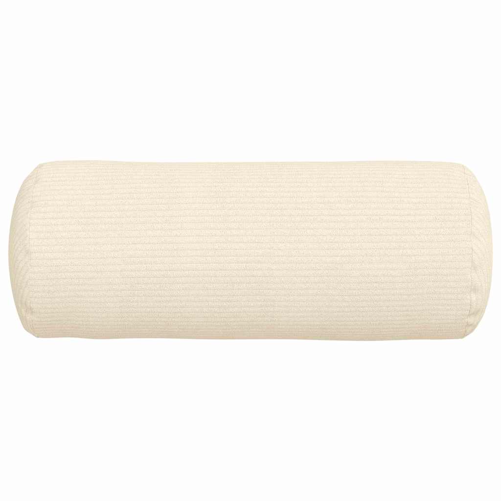 Traversin 2 pièces Crème Ø 15 x 40 cm Tissu côtelé