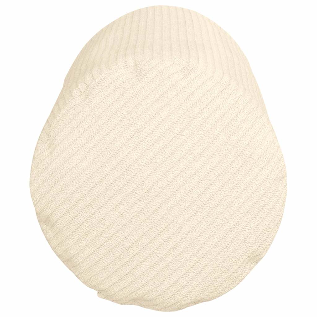 Traversin 2 pièces Crème Ø 15 x 40 cm Tissu côtelé