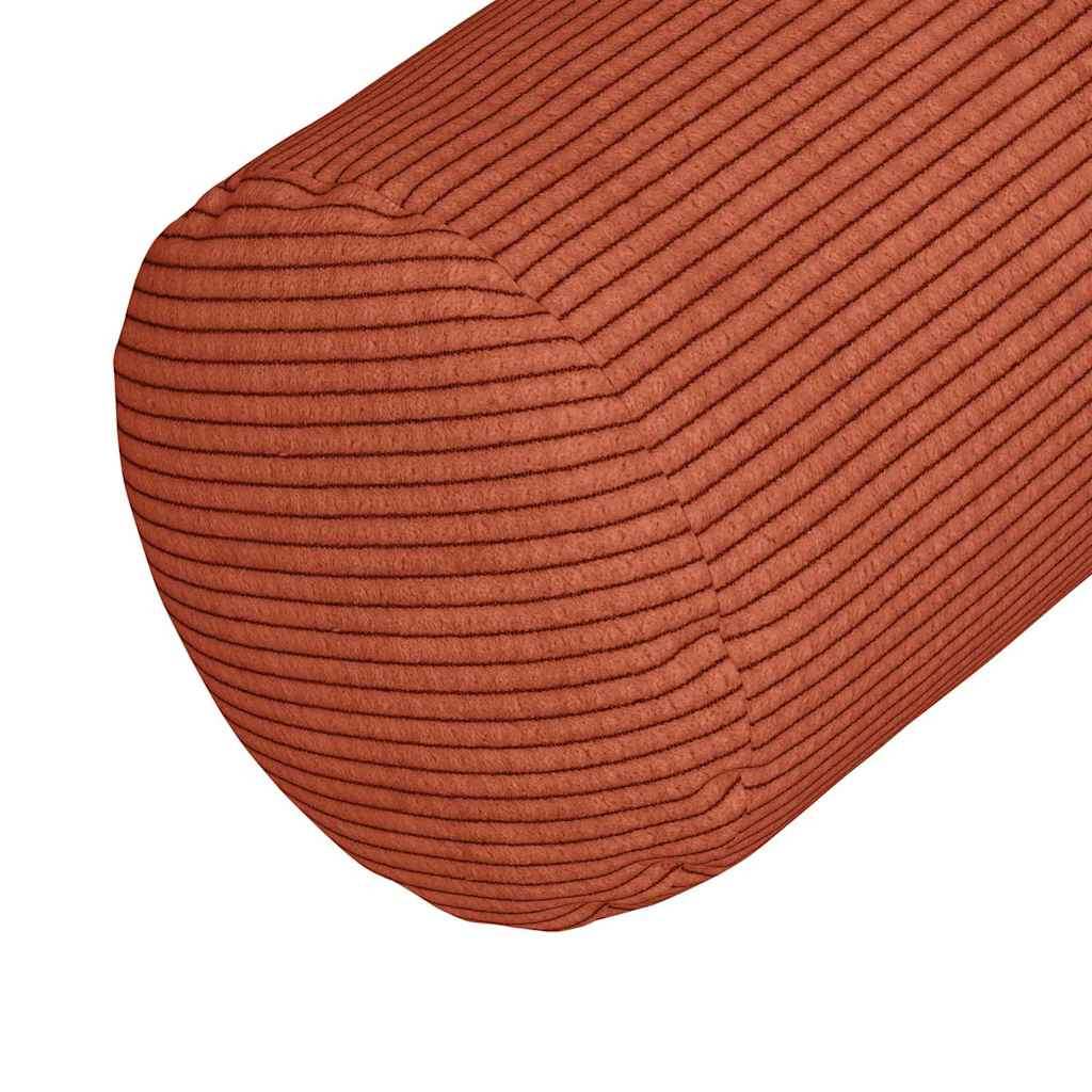 Bolster Cushions 2 Pieces Red-Orange Ø 15 x 40 cm Corduroy Fabric