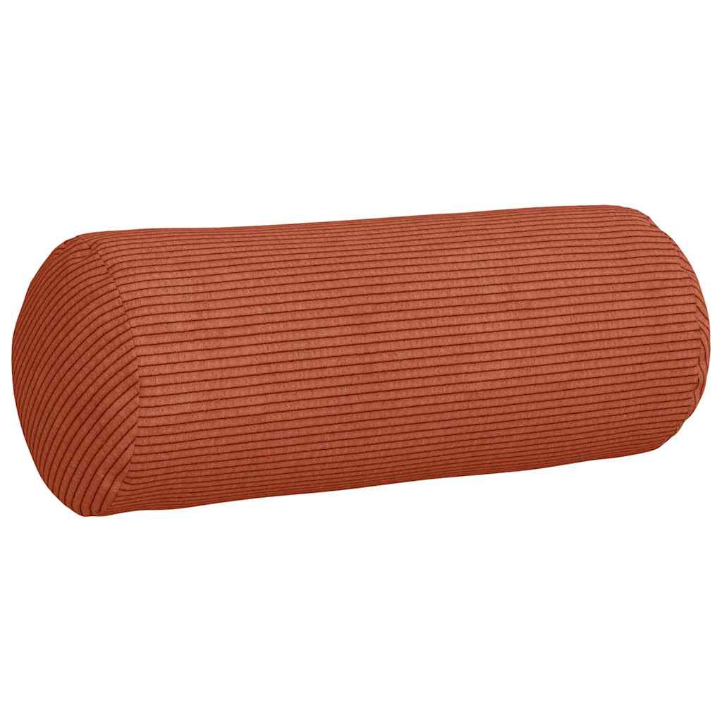 Bolster Cushions 2 Pieces Red-Orange Ø 15 x 40 cm Corduroy Fabric