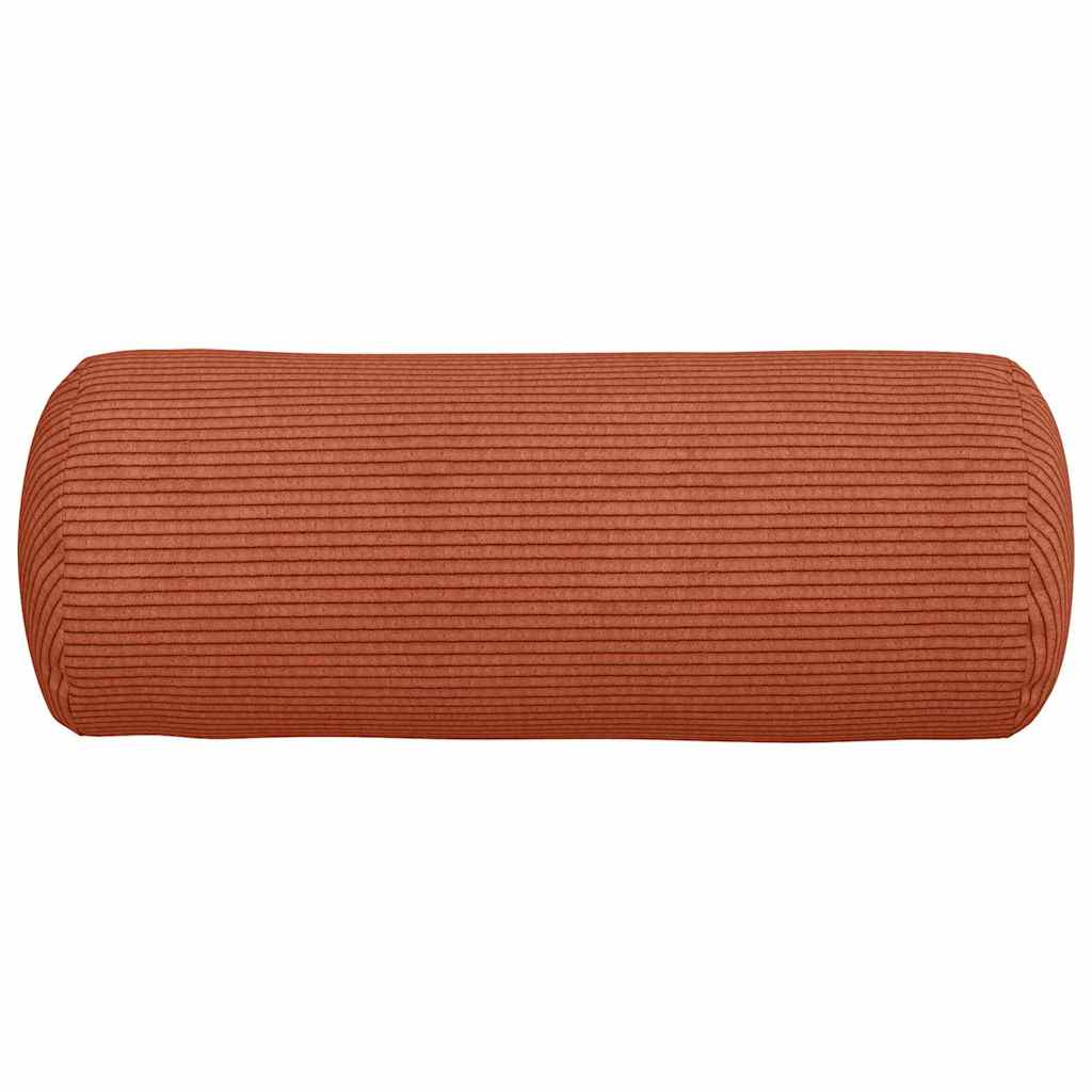 Bolster Cushions 2 Pieces Red-Orange Ø 15 x 40 cm Corduroy Fabric