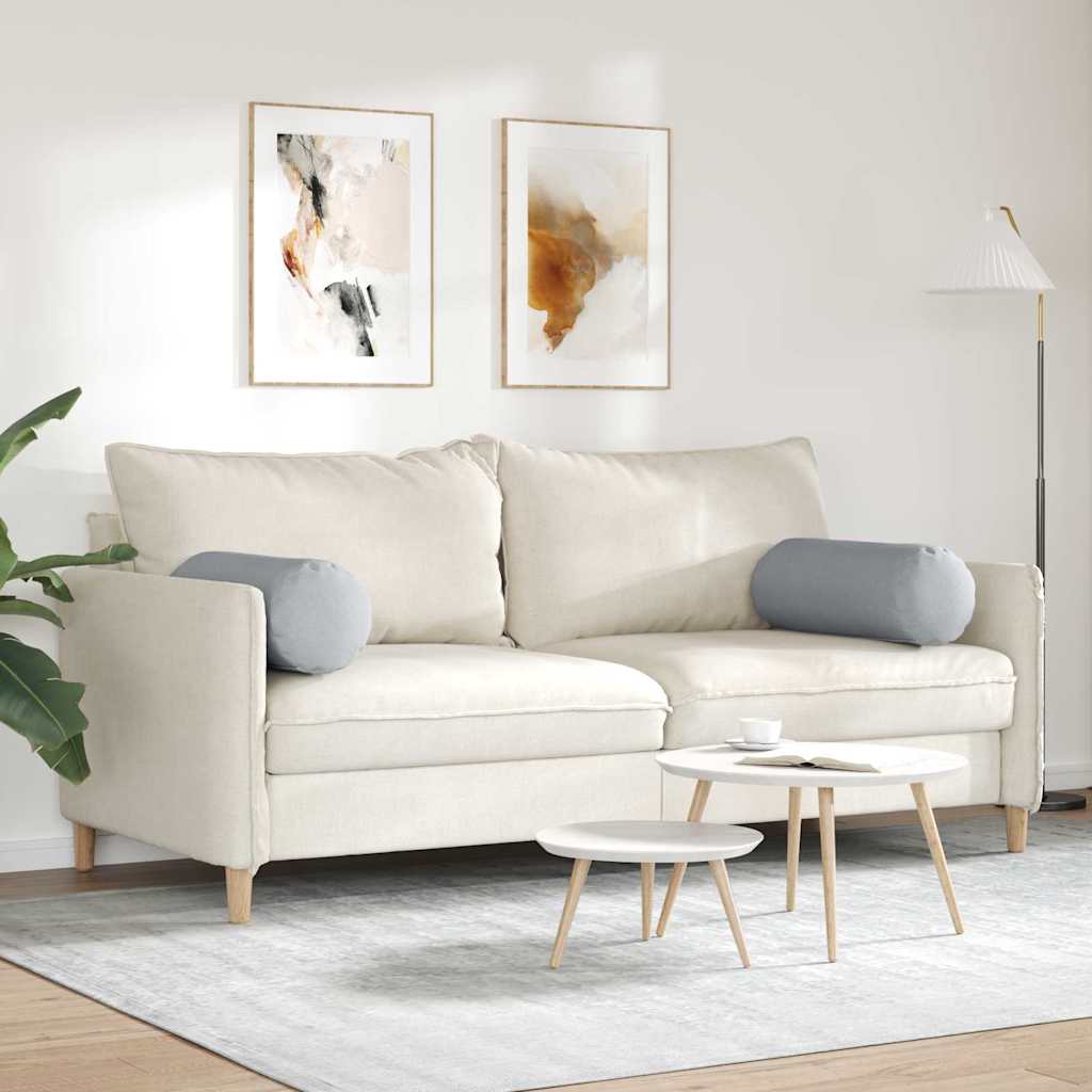 Traversins 2 pièces Gris clair Ø 25 x 70 cm Tissu