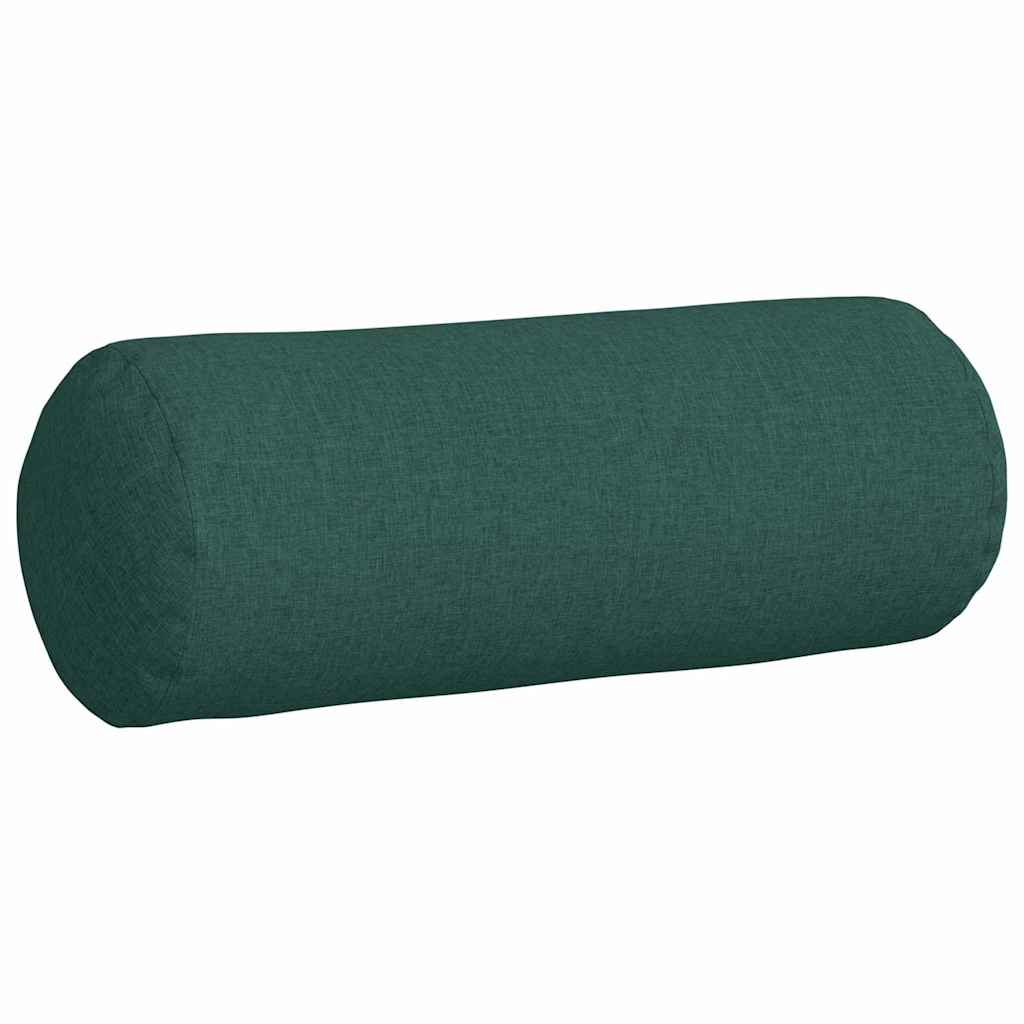 Bolster Cushions 2 Pieces Dark Green Ø 25 x 70 cm Fabric