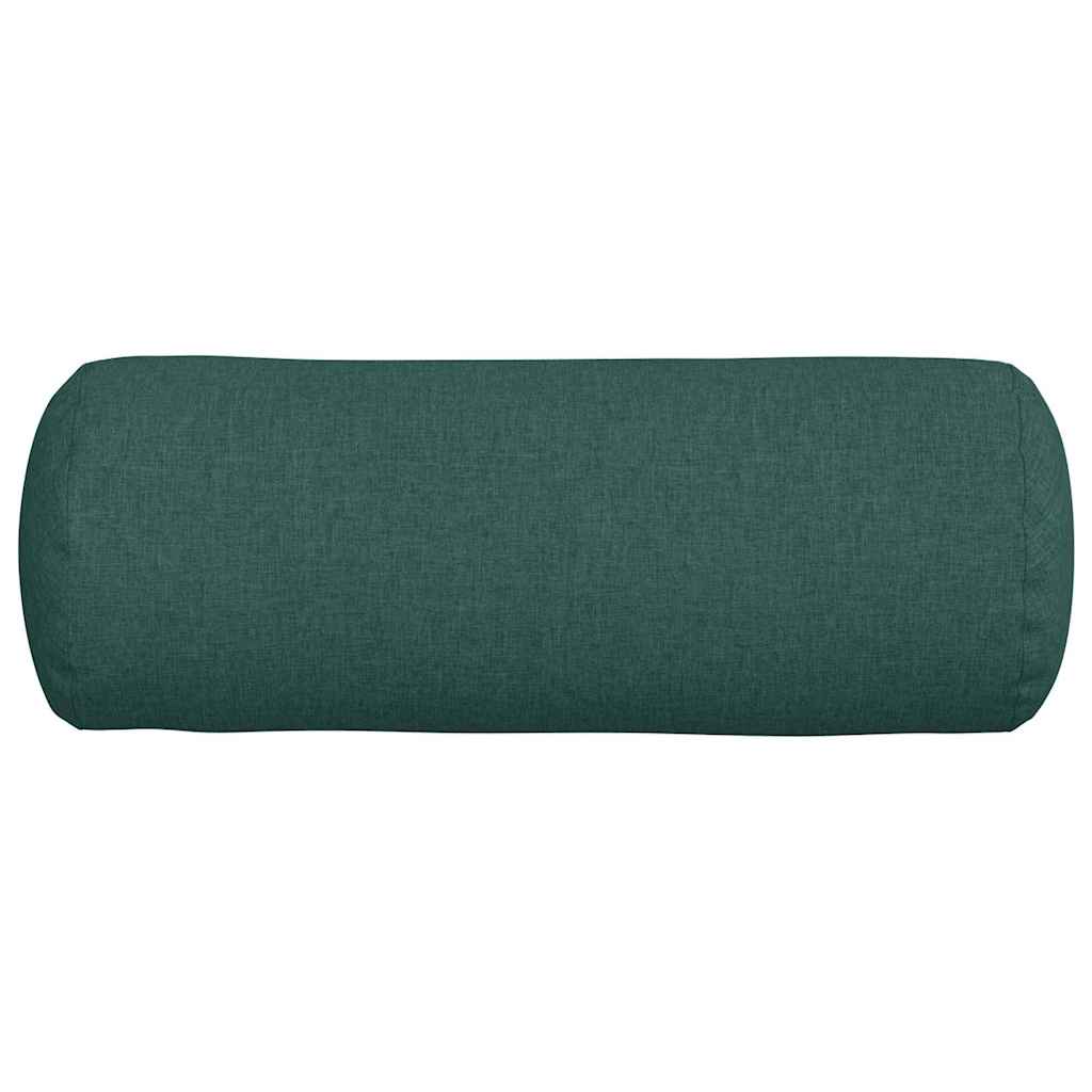 Bolster Cushions 2 Pieces Dark Green Ø 25 x 70 cm Fabric