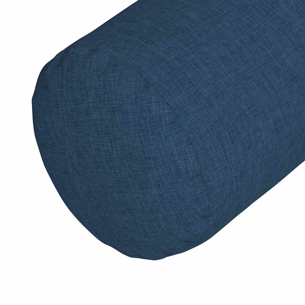 Traversins 2 pièces Bleu Ø 25 x 70 cm Tissu