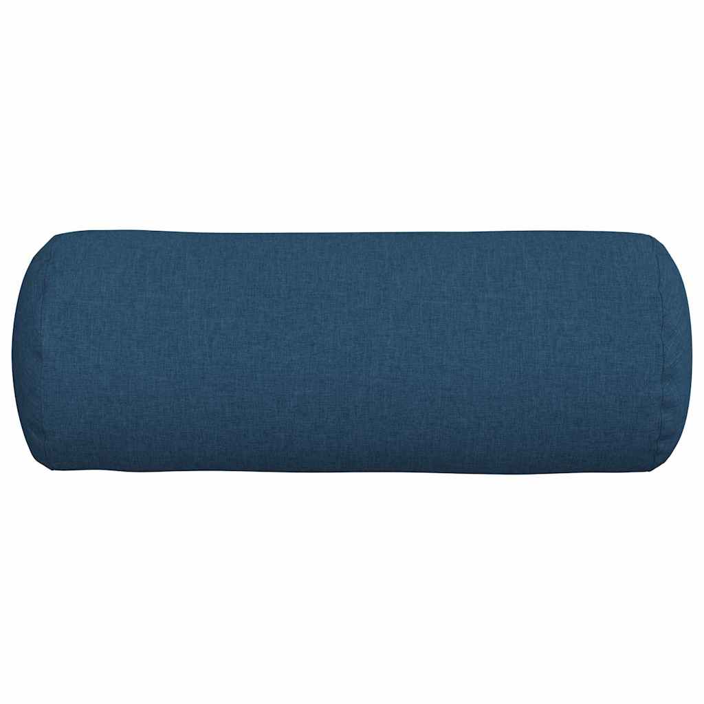 Traversins 2 pièces Bleu Ø 25 x 70 cm Tissu