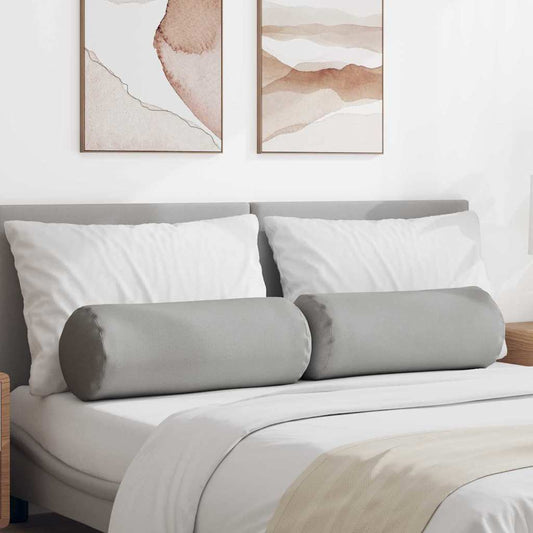 Bolsterkissen 2 Stück Wolkengrau Ø 25 x 70 cm Stoff
