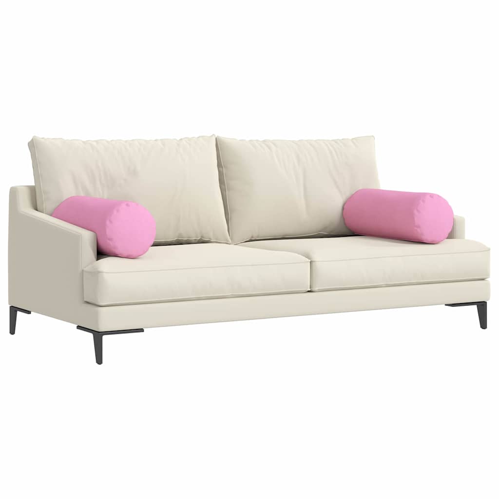 Bolsterkissen 2 Stück Rosa Ø 25 x 70 cm Stoff