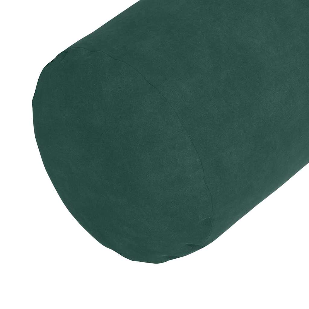 Bolster Pillows 2 Pieces Dark Green Ø 25 x 70 cm Corduroy Fabric