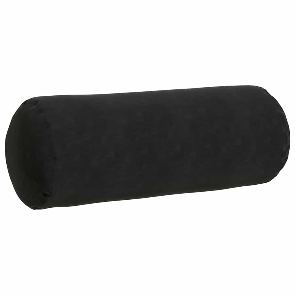 Coussins traversins 2 pièces Noir Ø 25 x 70 cm Velours côtelé