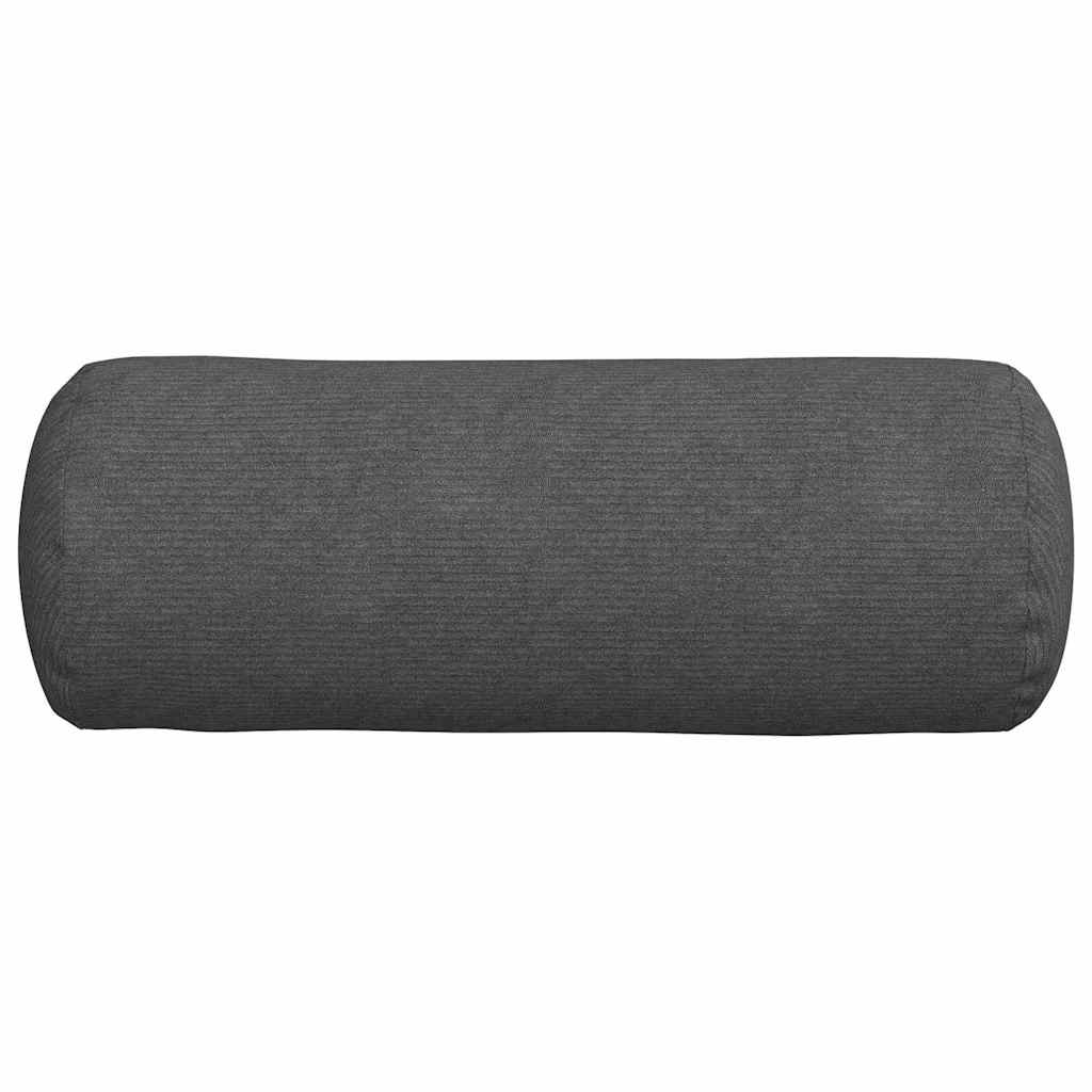 Bolsterkissen 2 Stück Dunkelgrau Ø 25 x 70 cm Cordstoff