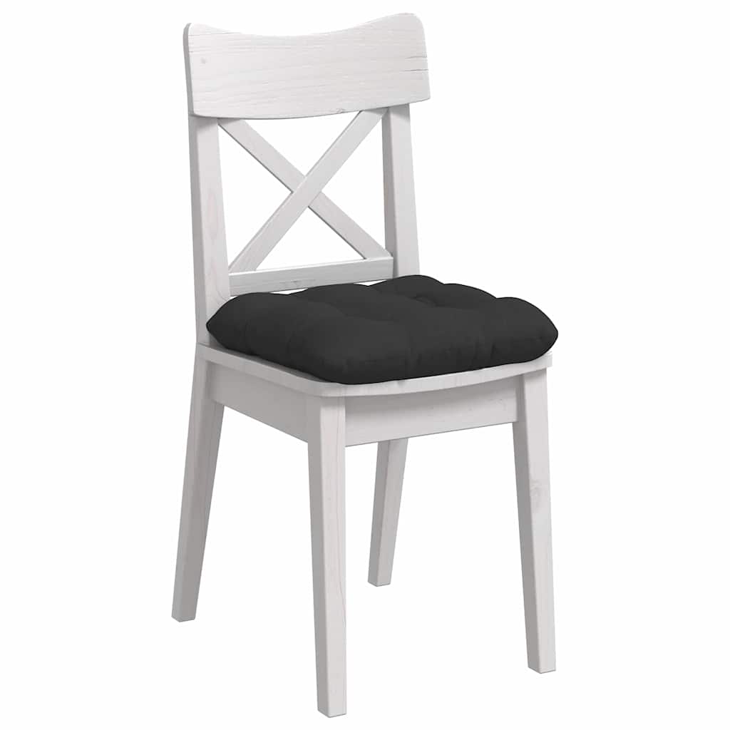 Seat Cushions 4 pcs Black 45 x 45 cm Microfiber Fabric