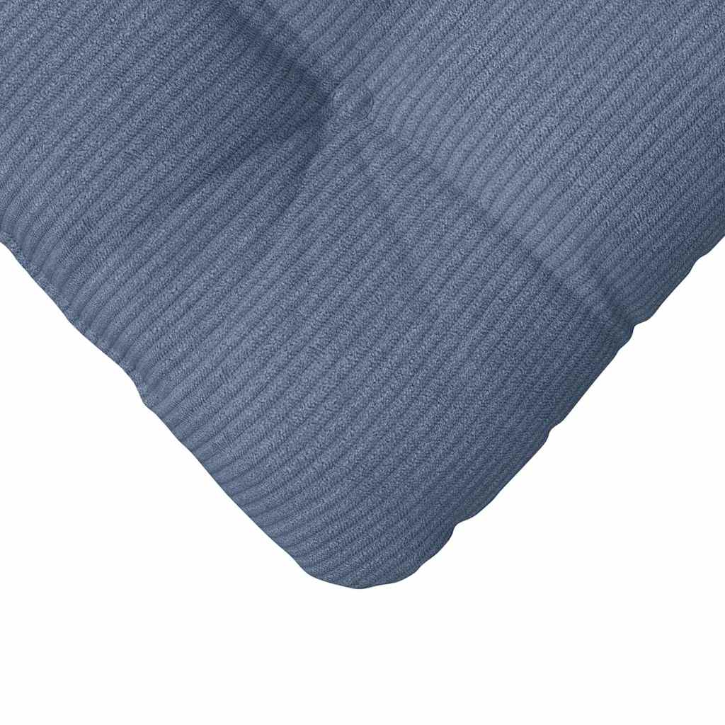 Seat Cushions 4 pcs Blue 45 x 45 cm Corduroy