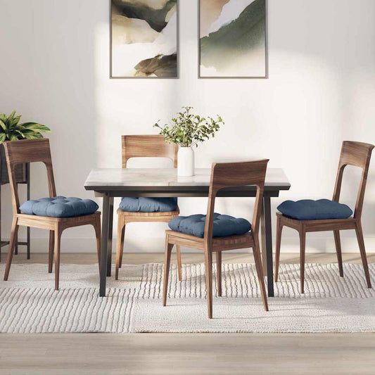 Sitzkissen 4 pcs Blau 45 x 45 cm Cordstoff
