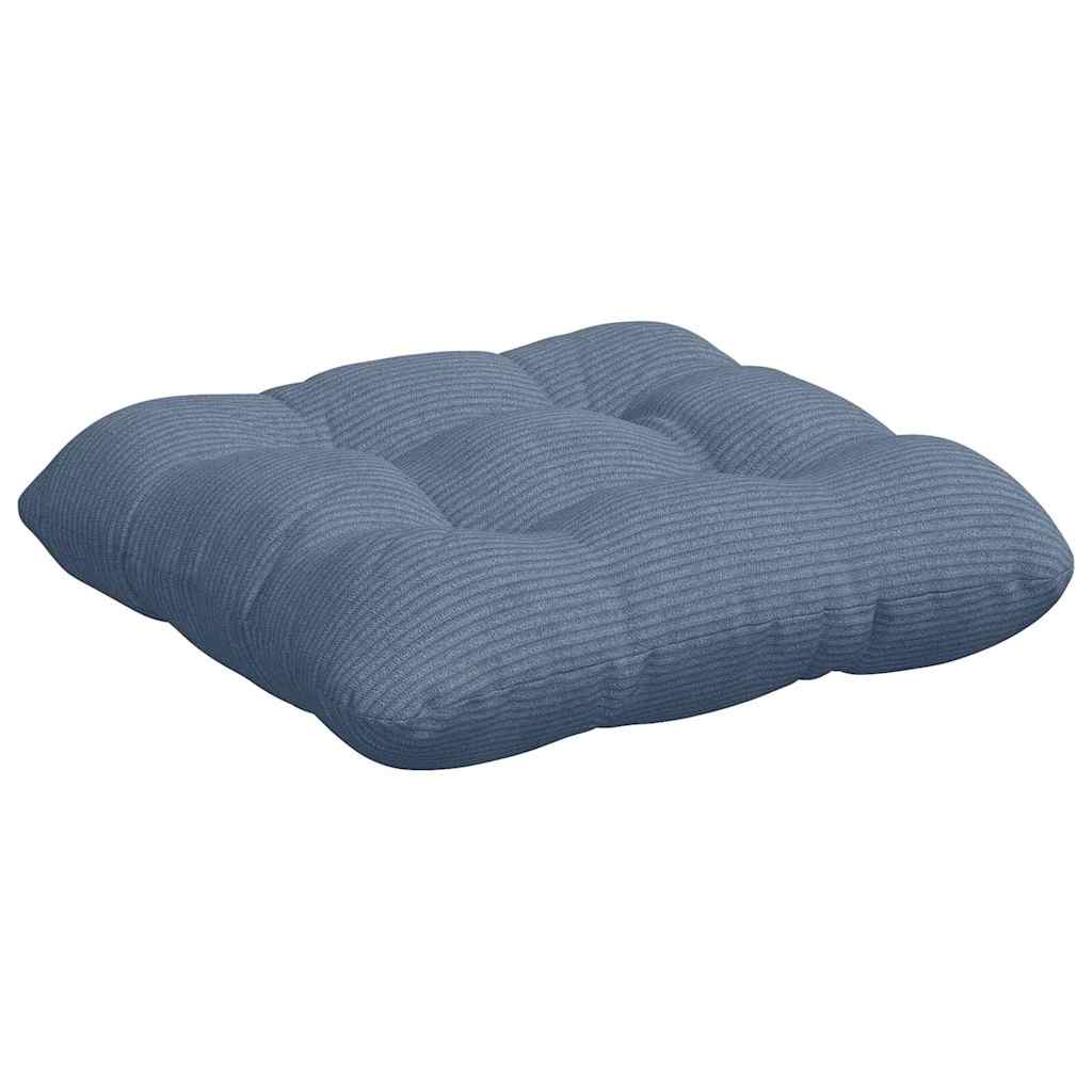 Seat Cushions 4 pcs Blue 45 x 45 cm Corduroy