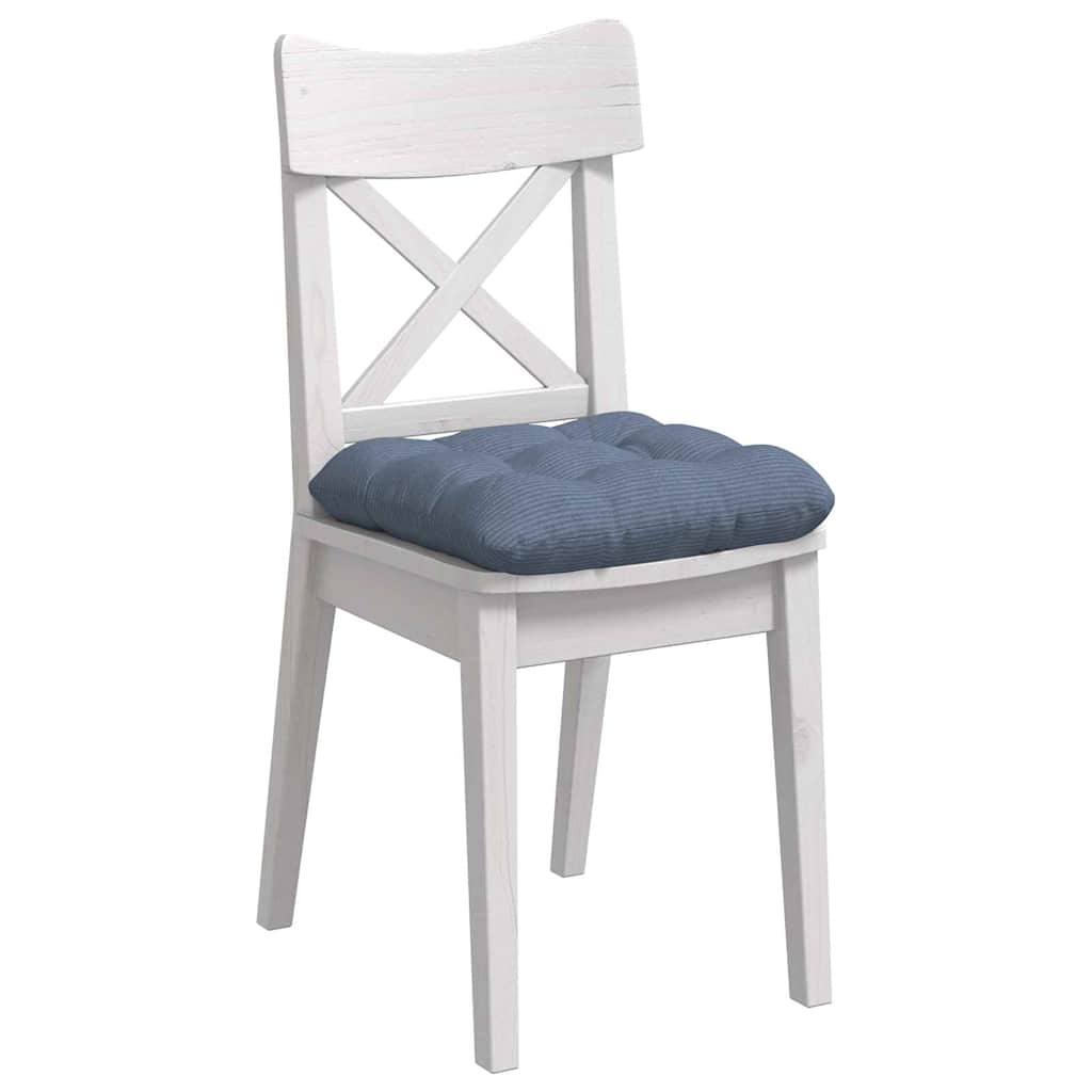 Seat Cushions 4 pcs Blue 45 x 45 cm Corduroy