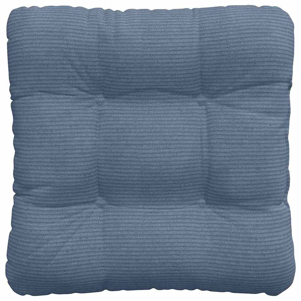 Seat Cushions 4 pcs Blue 45 x 45 cm Corduroy