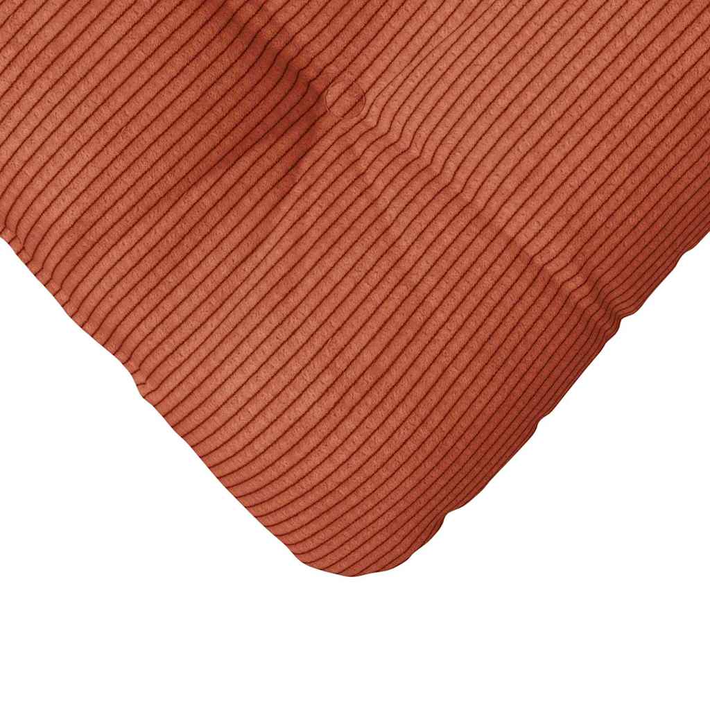 Coussins de chaise 4 pièces Rouge-Orange 45 x 45 cm Velours côtelé
