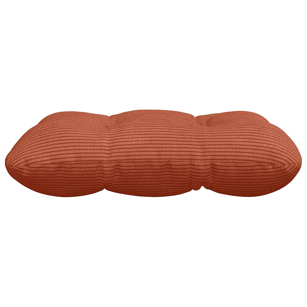 Coussins de chaise 4 pièces Rouge-Orange 45 x 45 cm Velours côtelé