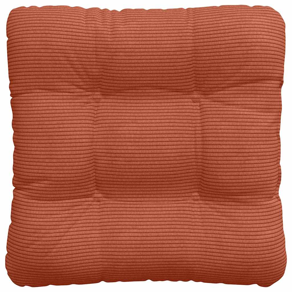 Coussins de chaise 4 pièces Rouge-Orange 45 x 45 cm Velours côtelé