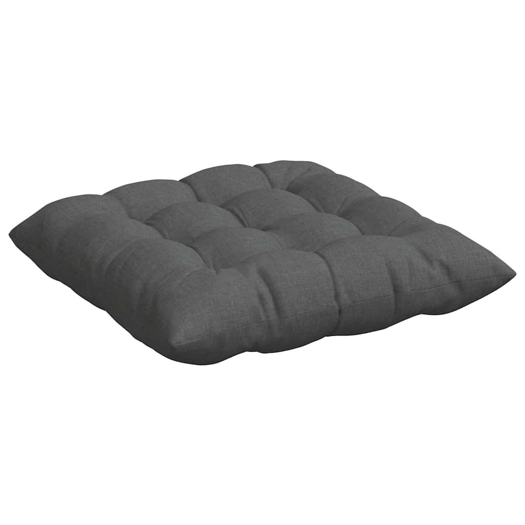 Coussins d'assise 4 pcs Gris foncé 40 x 40 x 6 cm Tissu