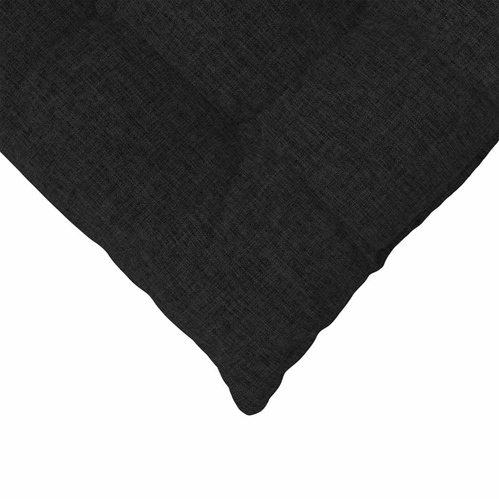 Coussins de chaise 4 pcs Noir 40 x 40 x 6 cm Tissu