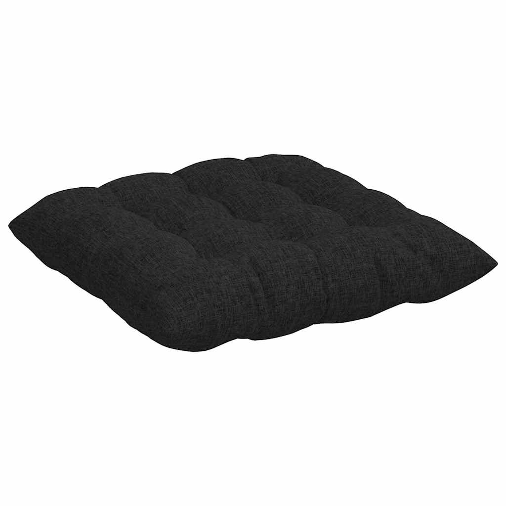 Coussins de chaise 4 pcs Noir 40 x 40 x 6 cm Tissu