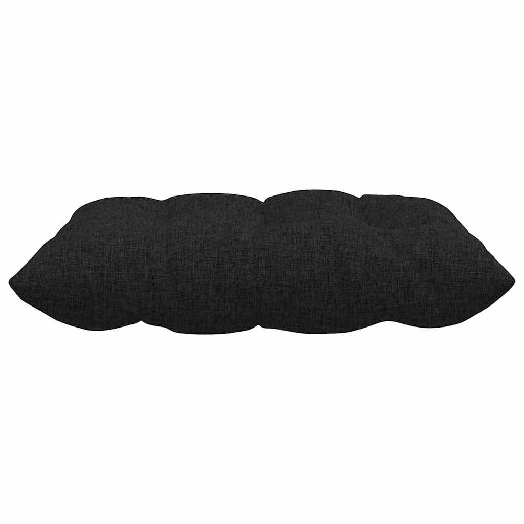 Coussins de chaise 4 pcs Noir 40 x 40 x 6 cm Tissu