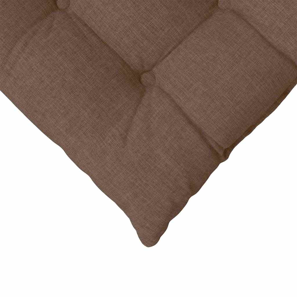 Seat Cushions 4 pcs Brown 40 x 40 x 6 cm Fabric