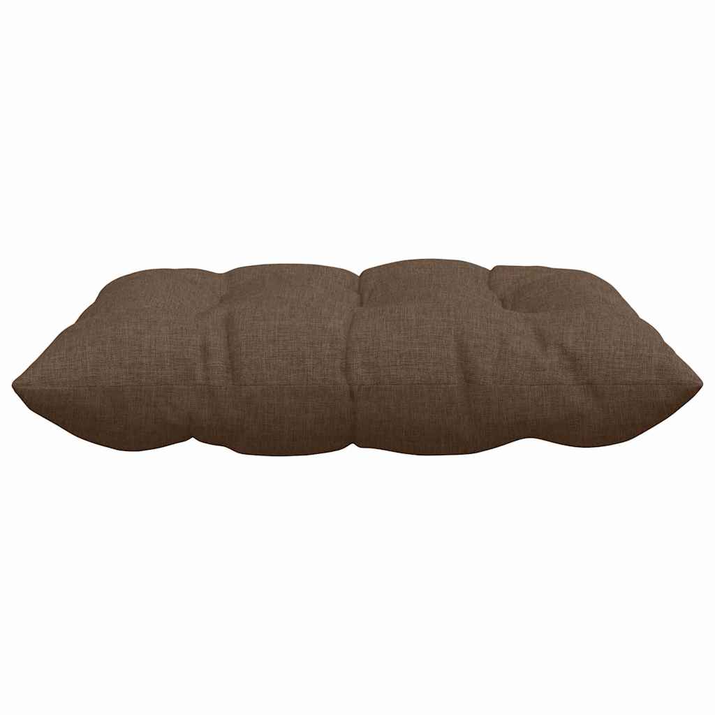Seat Cushions 4 pcs Brown 40 x 40 x 6 cm Fabric