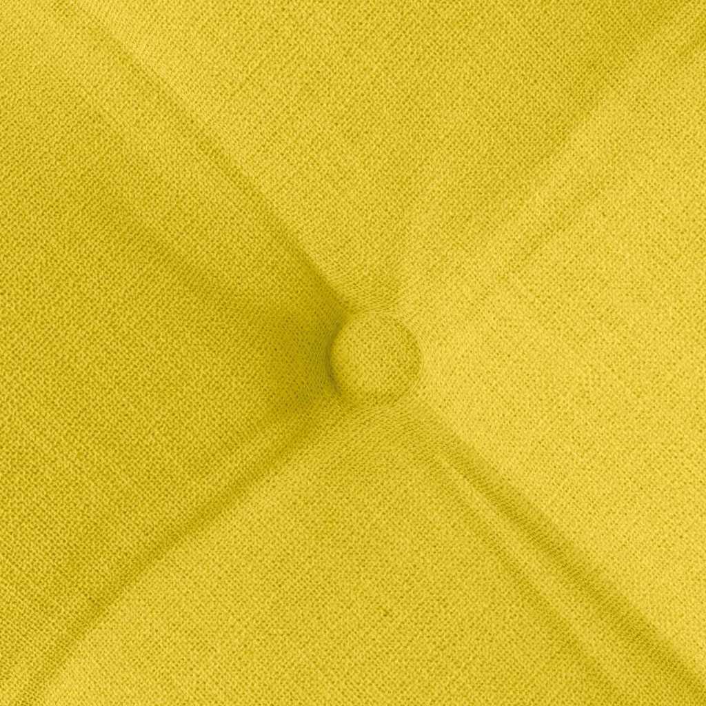 Seat Cushions 4 pcs Light Yellow 40 x 40 x 6 cm Fabric