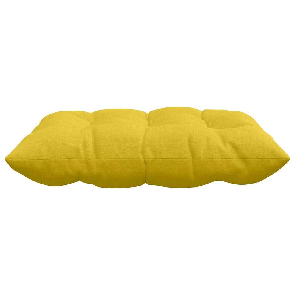 Seat Cushions 4 pcs Light Yellow 40 x 40 x 6 cm Fabric